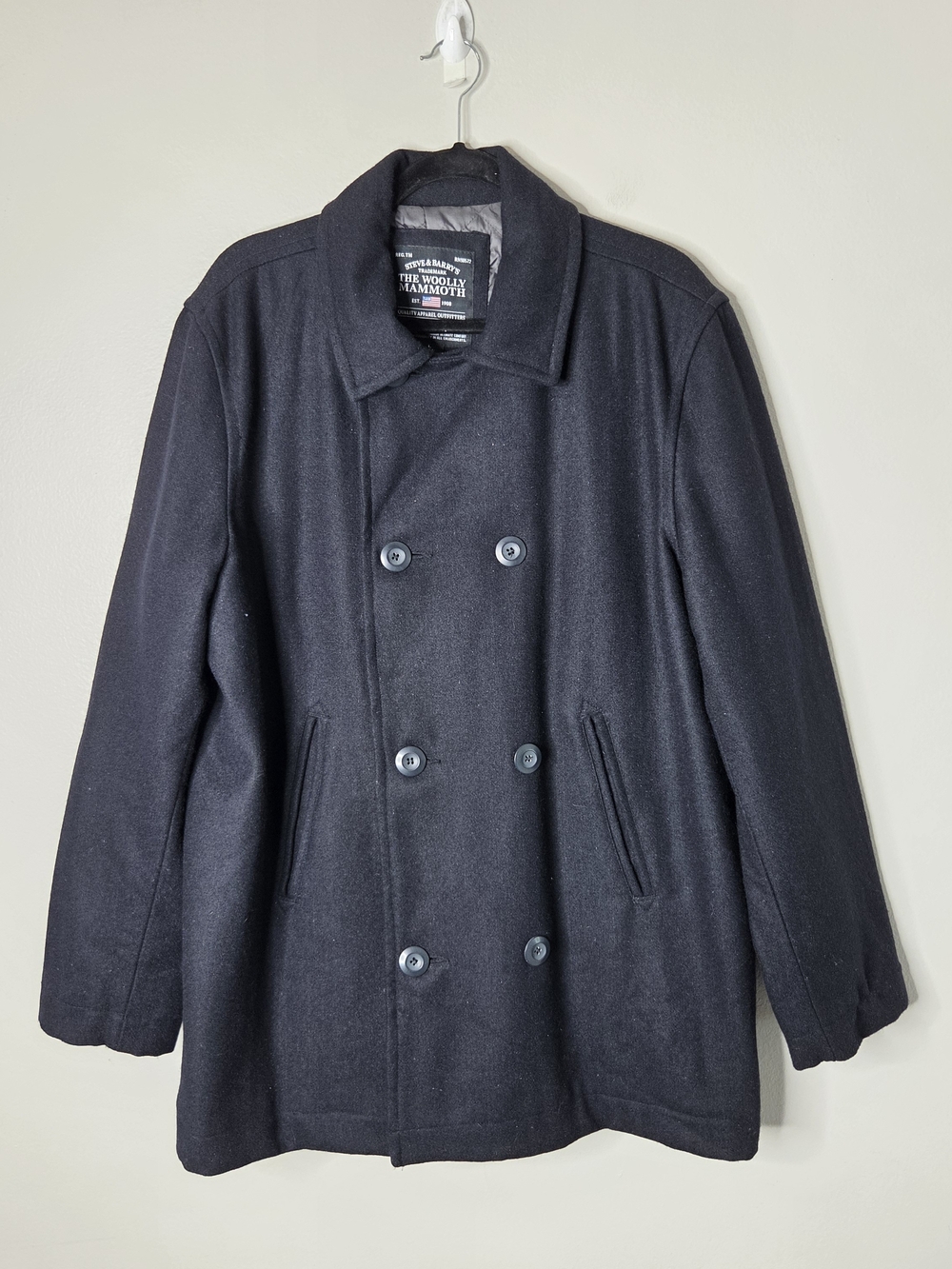 Steve & Barry's The Woolly Mammoth Navy Peacoat